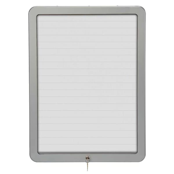 United Visual Products Sliding Door Wood Corkboard, 48"x36", Cher, UV9003OCS-CHERRY-PEARL UV9003OCS-CHERRY-PEARL - main